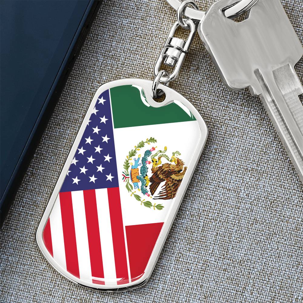 2 Flag Keychain Custom