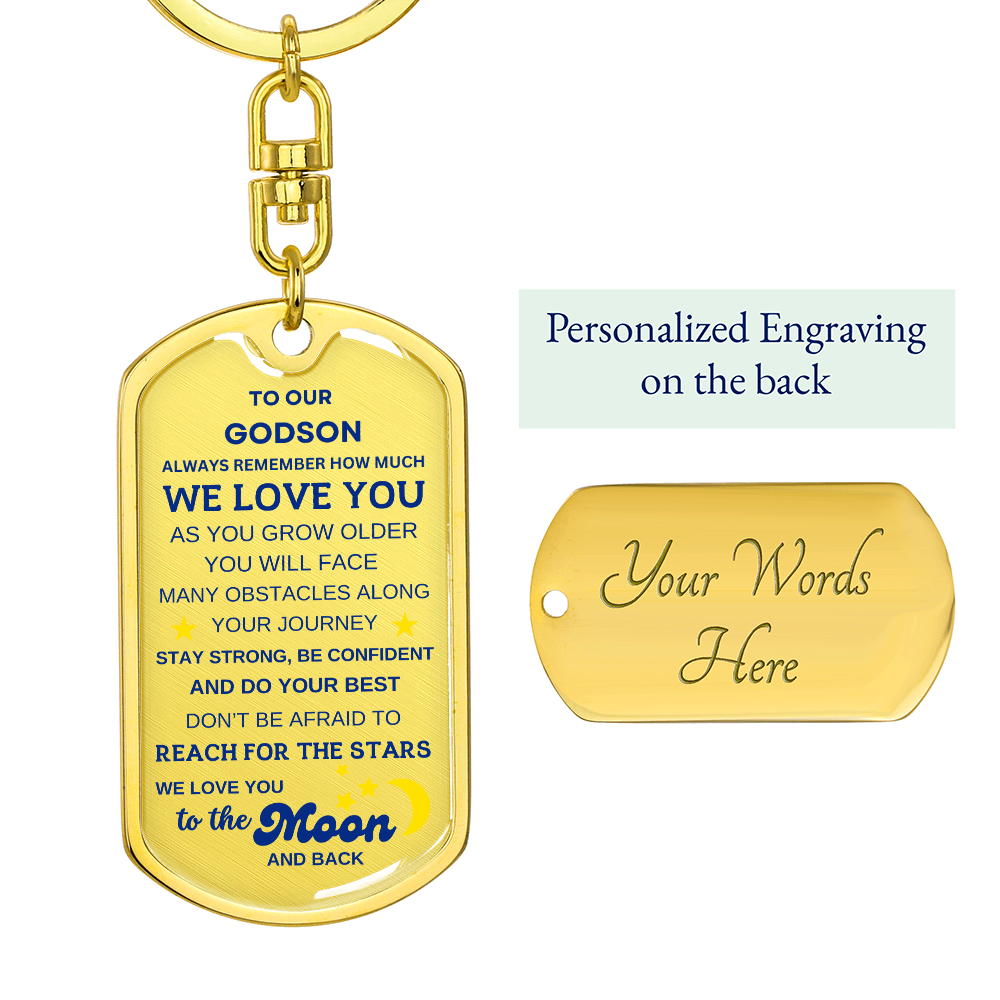 To Our Godson, From Godparents, To The Moon And Back