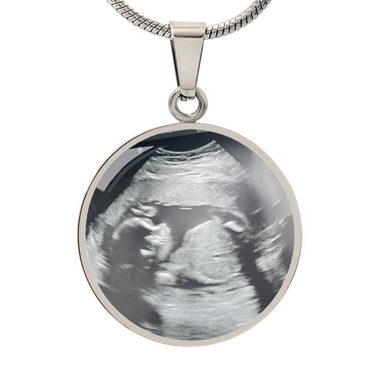 Graphic Sonogram Pendant Necklace