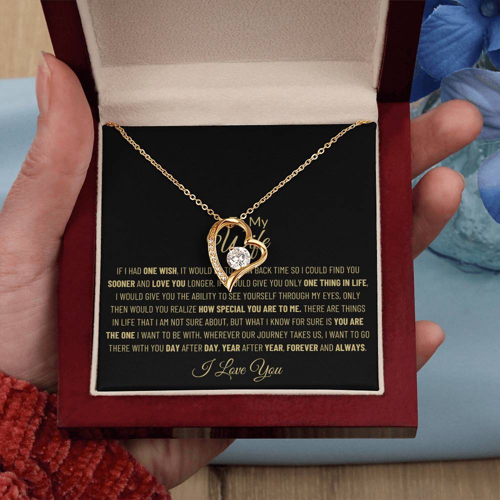 To My Wife Necklace, Gift from Husband, Romantic Gift for Her, Wife Appreciation, Gift For Wife, Anniversary Birthday Holiday Christmas Gift
