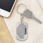 To My Grandson Keychain, Gift For Grandson from Grandma Grandpa, Dog Tag Keychain for Birthday Graduation Holiday Christmas, Special Gift