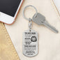 To My Son Dog Tag Keychain Love Dad