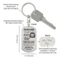 To My Son Dog Tag Keychain Love Dad