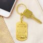 To Our Grandson Keychain, Gift For Grandson from Grandma Grandpa, Dog Tag Keychain for Birthday Graduation Holiday Christmas, Special Gift