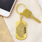 To My Grandson Keychain, Gift For Grandson from Grandma Grandpa, Dog Tag Keychain for Birthday Graduation Holiday Christmas, Special Gift