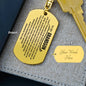 To My Grandson Keychain, Gift For Grandson from Grandma Grandpa, Dog Tag Keychain for Birthday Graduation Holiday Christmas, Special Gift