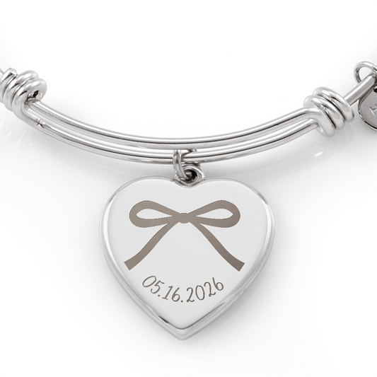 Bowtie Bridesmaid Bracelet with Custom Date
