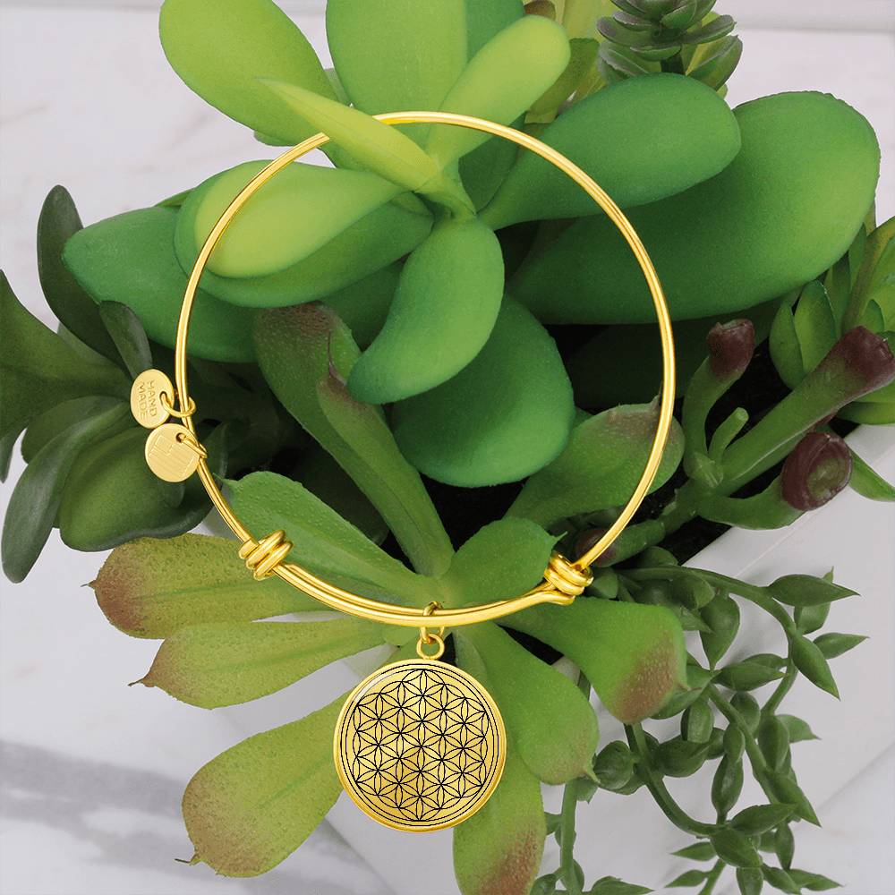 Flower of Life Bangle Bracelet