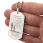 To My Son Dog Tag Necklace From Mom