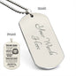 To My Son Dog Tag Necklace Love Mom