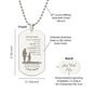 To My Son Dog Tag Necklace From Mom