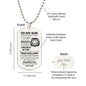 To My Son Dog Tag Necklace Love Mom