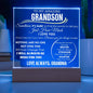 To My Amazing Grandson Acrylic Plaque Transparent, Gift For Grandson