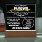 To My Amazing Grandson Acrylic Plaque Transparent, Gift For Grandson