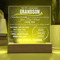 To My Amazing Grandson Acrylic Plaque Transparent, Gift For Grandson