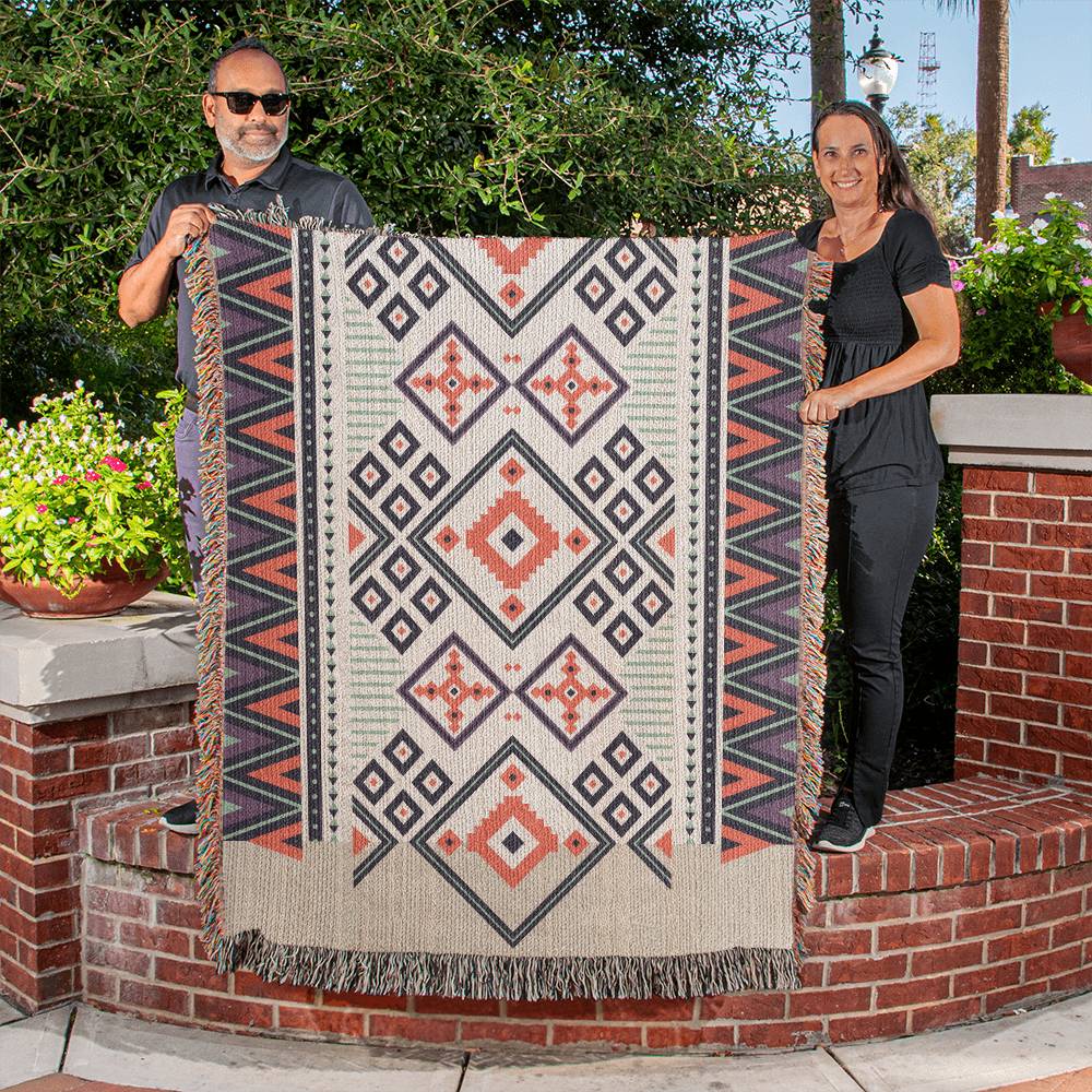 Abstract Woven Throw Blanket