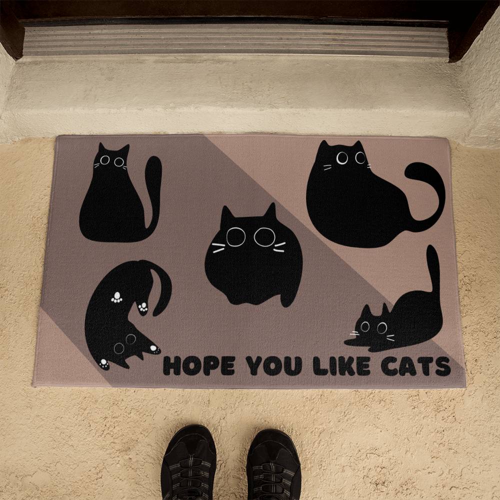 Hope You Like Cats Welcome Mat