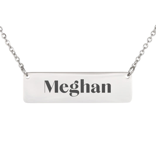 Horizontal Name Necklace