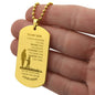 To My Son Dog Tag Necklace From Mom