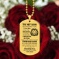 To My Son Dog Tag Necklace Love Mom