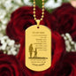 To My Son Dog Tag Necklace From Mom