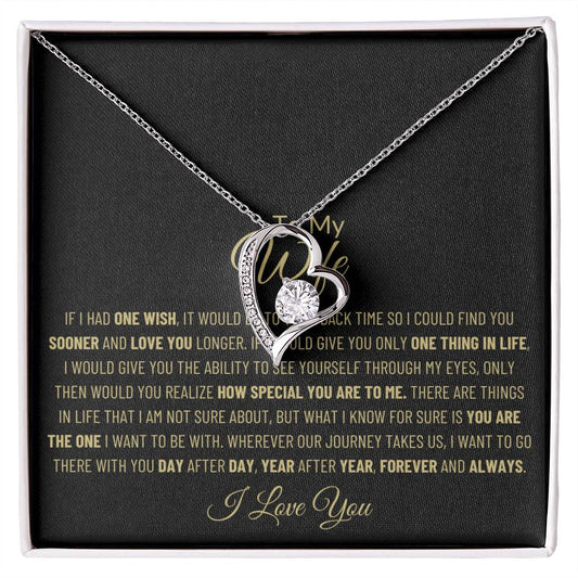 To My Wife Necklace, Gift from Husband, Romantic Gift for Her, Wife Appreciation, Gift For Wife, Anniversary Birthday Holiday Christmas Gift