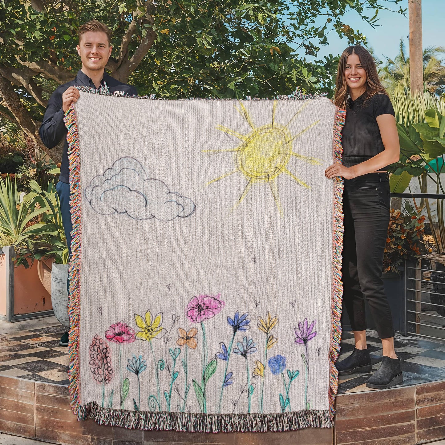 Heirloom Blanket Cotton Buyer Kid's Drawing Upload Vertical