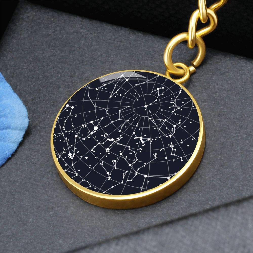 Celestial Night Sky Penticton BC Keychain