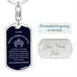 To My Badass Granddaughter | Dog Tag Keychain