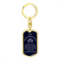To My Badass Granddaughter | Dog Tag Keychain