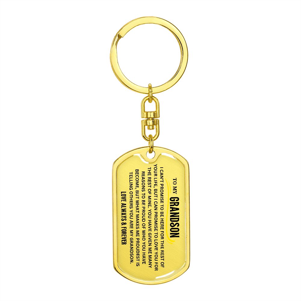 To My Grandson Keychain, Gift From Grandparents