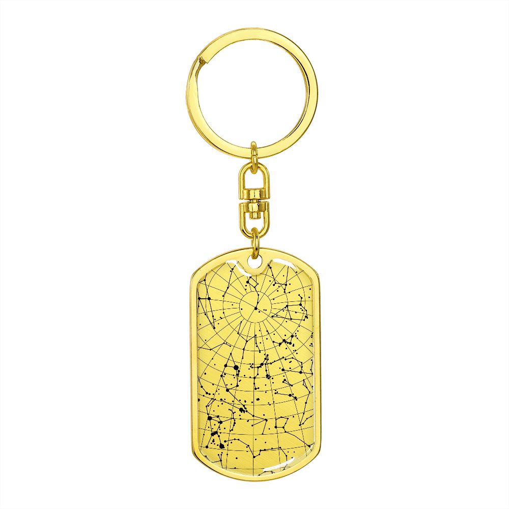 Les Deux Alpes Dog Tag Keychain