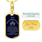 To My Badass Granddaughter | Dog Tag Keychain