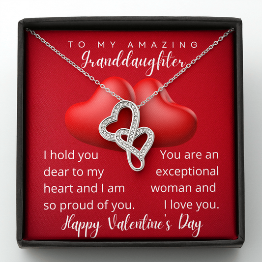 To My Amazing Granddaughter Double Hearts