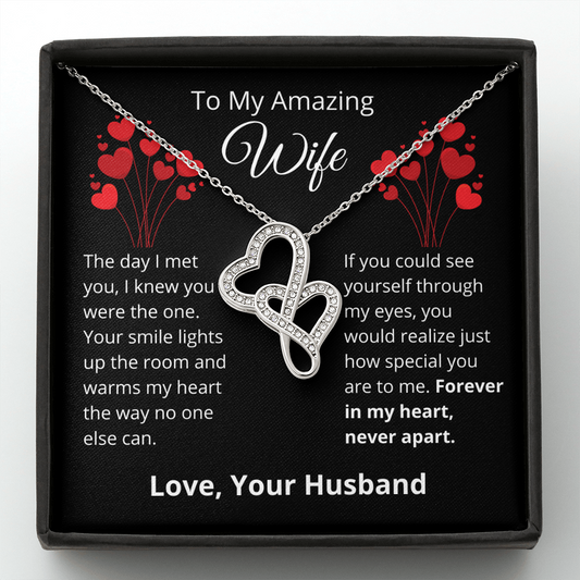 To My Wife - Valentine's Day Gift Double Hearts