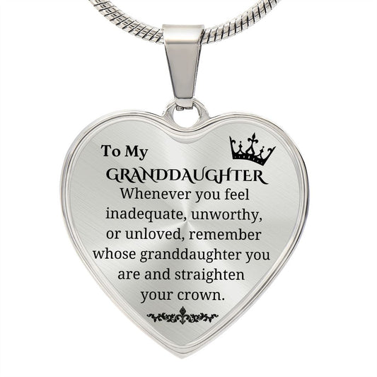 To My Granddaughter | Heart Pendant Necklace