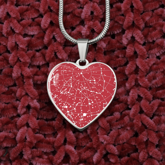 Limited Edition Night Sky Heart Shaped Pendant Necklace