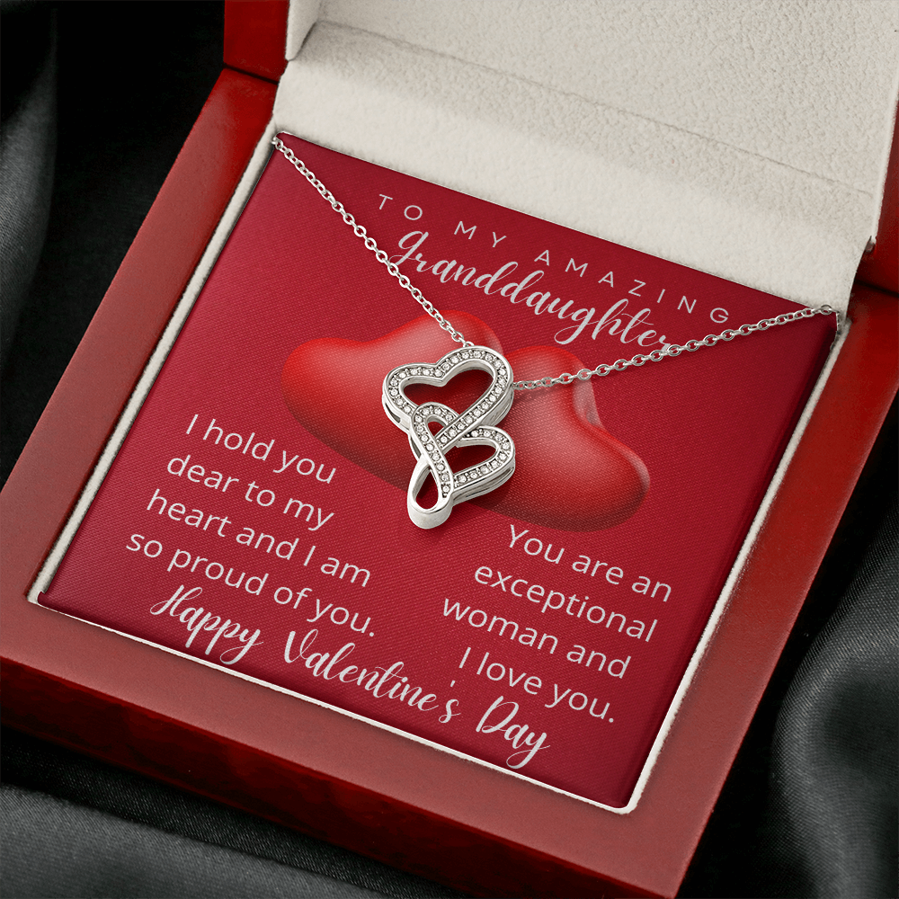 To My Amazing Granddaughter Double Hearts