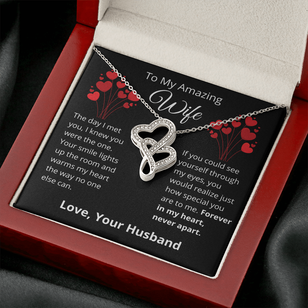 To My Wife - Valentine's Day Gift Double Hearts