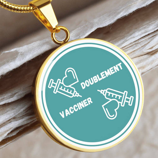 Collier doublement vacciner - Cadeau pour infirmière, travailleur de la santé