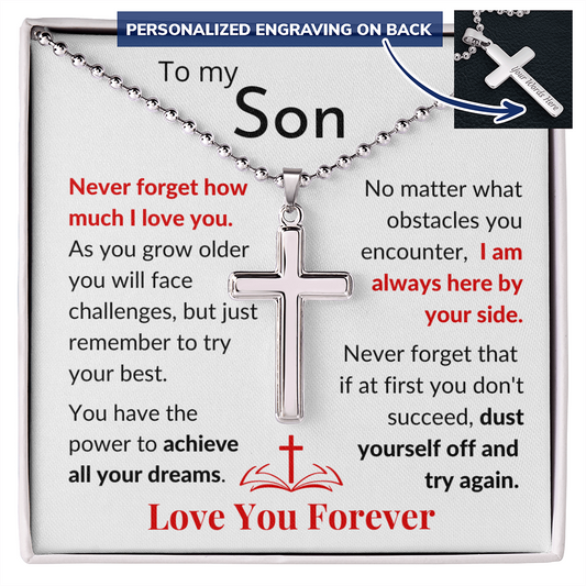 To My Son - Cross Necklace