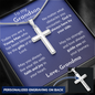 Confirmation Engraved Cross for Grandson - Gift For Him from Grandma