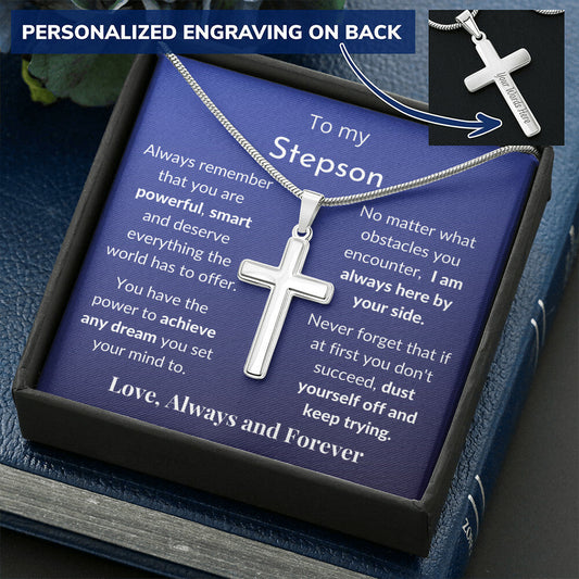 To My Rock Cross Engraved