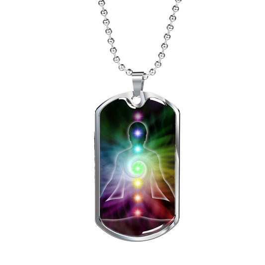 Seven Chakra Alignment Soul Purpose Necklace, Silver Gold Jewelry