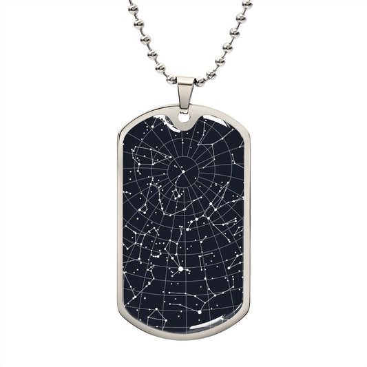 Celestial Night Sky Dog Tag Ohio