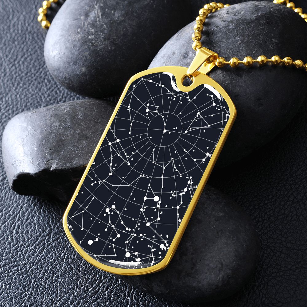 Celestial Night Sky dog tag Madrid
