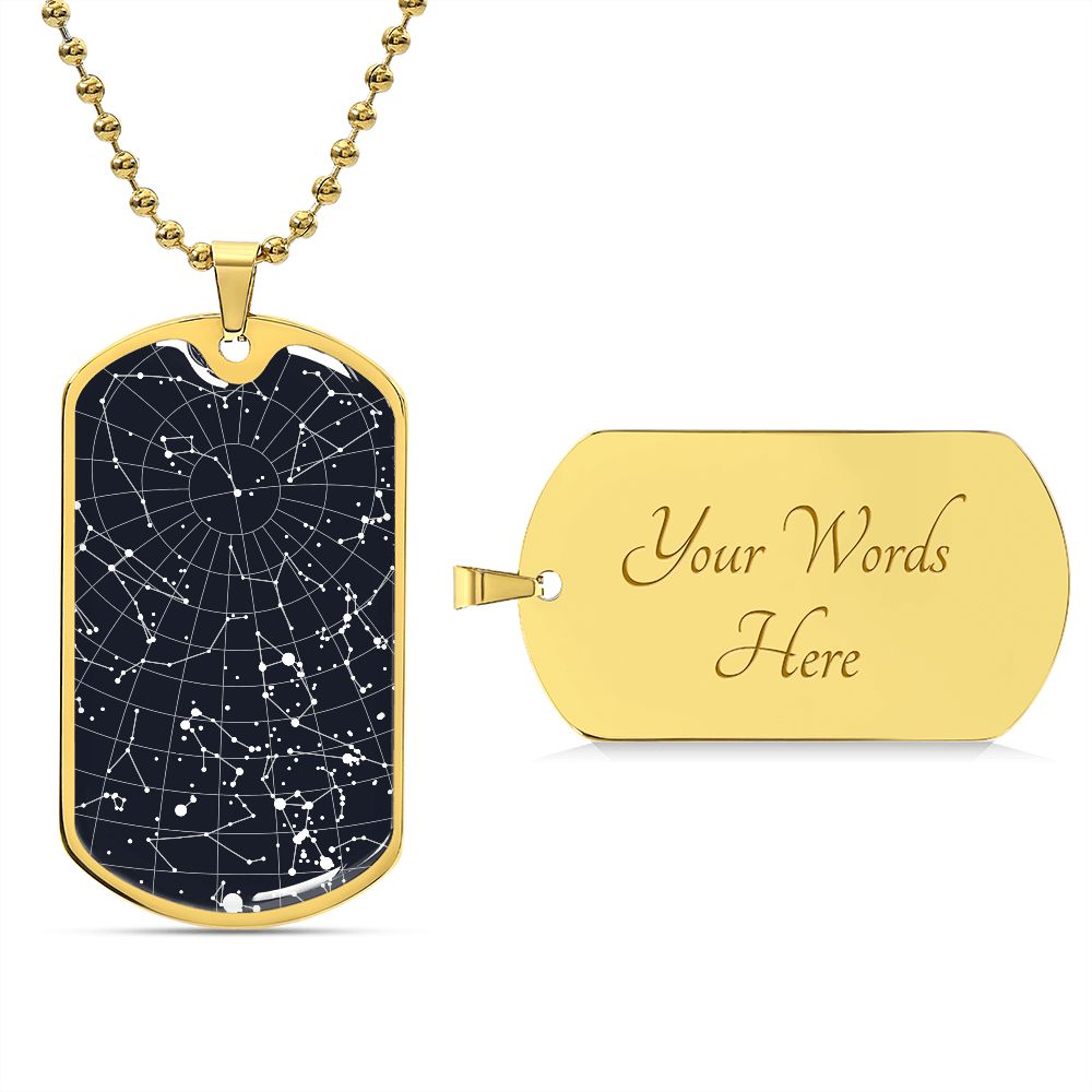 Celestial Night Sky Dog Tag Tehachapi