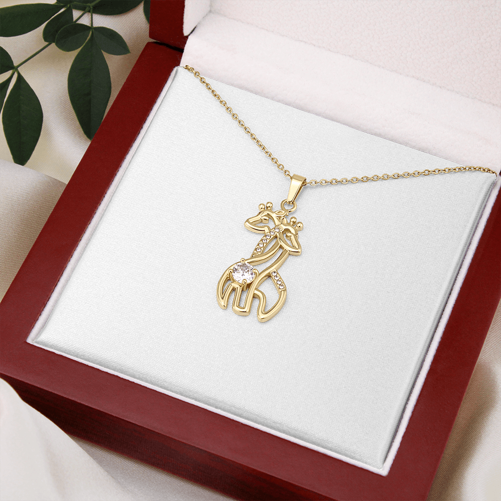 Giraffe Necklace, Gift from Mom to Daughter, Giraffe Necklace, Daughter Jewelry, 14k gold, silver jewelry, Daughter Present,gift