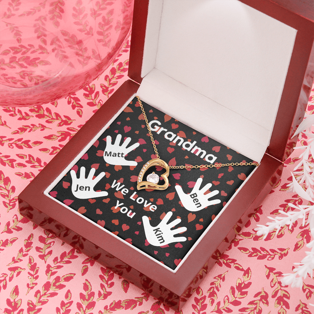 Personalized Valentine's Day Gift for Grandma from 4 Grandchildren