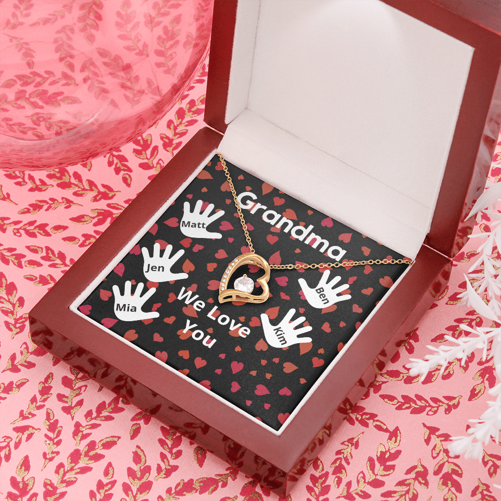 Personalized Valentine's Day Gift for Grandma from 5 Grandchildren